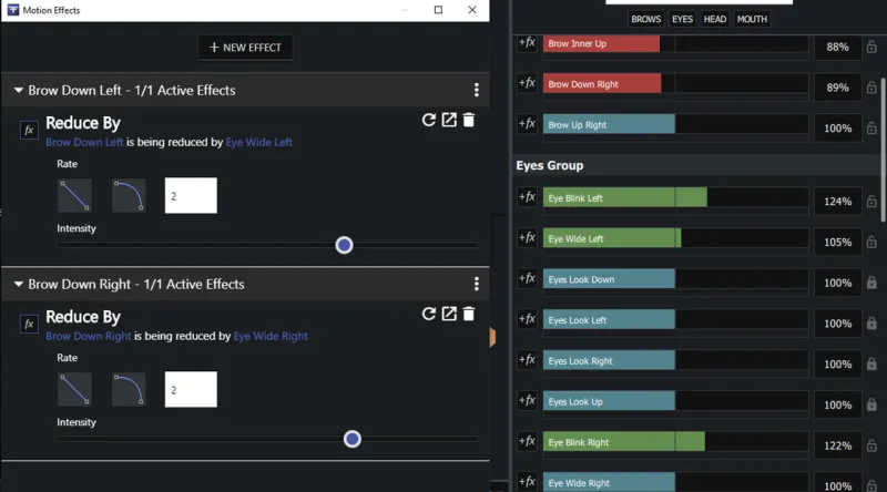 faceware studio - motion effects